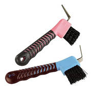 Cure-pied brosse en plastique avec manche recouvert P.V.C. antidérapant