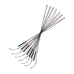 Recouverte nylon tressé, poignée longue en mousse antidérapante noire, flotte nylon tressé à tourillon. 