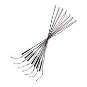 Recouverte nylon tressé, poignée longue en mousse antidérapante noire, flotte nylon tressé à tourillon. 