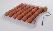 Permet de transformer une couveuse manuelle en automatique ou permet de fabriquer sa couveuse soi-même.
Ce système permet un retournement des oeufs doux et régulier.
Livré avec 1 plateau pour 42 oeufs de poules
Fonctionne avec un transformateur 12 Volts (fourni)
Dimensions : 40 x 40 x 9cm