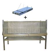Ce kit est l'idéal pour le démarrage de vos poussins une fois éclos.
Il est composé de matériel de qualité et d'un chauffage haut de gamme à suspendre au dessus de la cage.

Kit d'élevage PRO composé de :
1 Cage Poussins avec mangeoire et abreuvoir
Cages pour 70 à 80 poussins
Livrée avec abreuvoir, mangeoire et plateau pour déjections
Dimensions : 100 x 50 cm
Hauteur : 60 cm
1 Chauffage RS400
Chauffage spécial Elevage
Puissance : 400 Watts
Voyant de contrôle d'alimentation électrique
Capot inox, grille de protection, câble de branchement 2,50 m
Crochet et chaînette fournis
Chaleur saine et naturelle sans asséchement de l'air
Fonctionnement silencieux
Sécurité par l'absence de flamme
Dim : 435 x 170 x 42 mm
