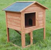 Clapier BUNNY TOP 2 niveaux
Echelle pour accéder au niveau supérieur
Les 2 portes en façade s'ouvrent afin de faciliter le nettoyage
Peut se poser directement sur l'herbe
Livré en kit, montage facile
Dimensions : 84 x 70 x 115 cm
