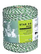 CABLE STAR 30  
BOBINE DE 350 M
6 fils inox 3/100
24 fils PE 40/100 anti-UV
Résistance : 1,95 Ohms/m
Résistance rupture : 120 kgs