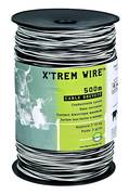 FIL X'TREM Ø 3,5 mm 
BOBINE DE 500 M
Conducteur cuivre protégé par une gaine PVC semi conducteur carbone
Surface de contact 5 fois supérieure
Surface lisse : ne s'accroche pas aux isolateurs
Aucun risque de blessure
Ne craint ni la neige ni le vent
Peut se raccorder par simple noeud
Colori : blanc/noir