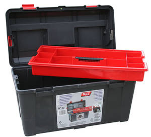 Boîte à outils 48x26x26 cm
Livré avec 1 plateau intérieur pour visserie et outils