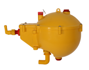 Réservoir sphérique à 1 sortie avec système de rinçage pour cage Marque Lubing