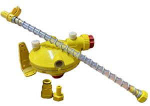 Régulateur de pression OPTIMA E-FLUSH sans EV tube de niveau
de 450 mm tube 22x22- support alu Lubing - 1 sortie