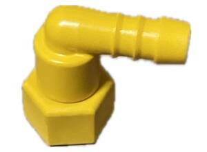 Raccord coudé orientable F1/2 x cannelé 15 avec écrou libre