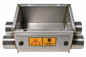 Embase inox pour vis diam 75
sous silo double sortie