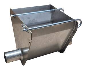 Embase de trémie diam 45
inox 1 sortie pour chaine 
FARMLINE