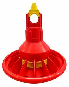 Mangeoires pour élevage de poulets.
Assiette Ø 33 cm 
Prévoir 1 mangeoire pour 80 poulets 
de type LABEL et 1 mangeoire pour 
90 poulets de 2,2 kg 