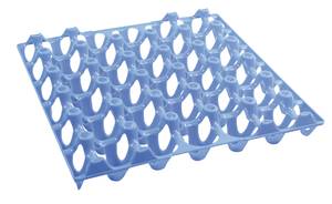 Alvéole plastique pour 30 oeufs
Convient pour des oeufs jusqu'à 64 grammes

Alvéole plastique empilable et gerbable

Couleur : Bleu

Dimensions : 300 x 300 x 50 mm
Poids de l'alvéole : 145 g
Fabriquée en plastique contact alimentaire

