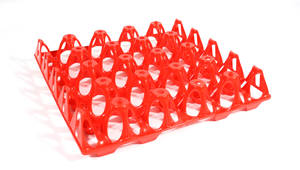 Alvéole plastique rouge 20 Oeufs XL

Convient pour des oeufs medium - large - extra large jusqu'à 160 g

Alvéole empilable et gerbable

Dimensions : 30x30x5,8 cm 
Poids de l'alvéole : 160 grammes

Fabriquée en plastique contact alimentaire
