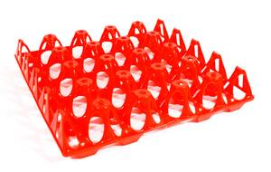 Alvéole plastique rouge 20 Oeufs XL

Convient pour des oeufs medium - large - extra large jusqu'à 160 g

Alvéole empilable et gerbable

Dimensions : 30x30x5,8 cm 
Poids de l'alvéole : 160 grammes

Fabriquée en plastique contact alimentaire
