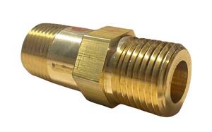 Rallonge en laiton filetée aux 2 bouts pour brancher un abreuvoir LAC 5 ou LAC 55 sur un tube vertical 1/2” (15 x 21 mm). 
Longueur 55 mm. 
