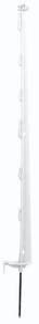 Piquet plastique Blanc 1,05 m (10 pièces).
Système Blocfil qui permet la fixationn du fil de clôture à terre en un quart de tour
7 isolateurs

Partie à planter : 20 cm
Partie hors-sol : 85 cm