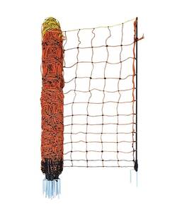 Filet Electrique contre les loups double pointe
Couleur : Orange
Filet de 50 mètres
Hauteur 150 cm
14 piquets flexibles double pointe
13 lignes dont 12 électrifiées
Très haute conductivité
Lignes conducteurs tout inox 3 fils 0,20 mm
Livré avec un kit de réparation 

Pour électrifier les filets électriques, il faut un appareil puissant : le MASTER 50.