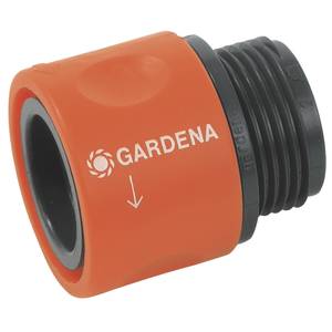 Adaptateur pour filetage 20/27

Le raccord fileté GARDENA sert à adapter un raccord cannelé au nez de robinet GARDENA. 
Il peut par exemple être appliqué à un lave-linge. 
L'adaptateur est équipé d'une sécurité enfant : il ne peut être déverrouillé que par torsion. Le raccord fileté a un filetage de 26,5 mm (G 3/4"). 

Verrouillage de sécurité contre tout débranchement involontaire : sécurité pour les enfants

À chaque problème, sa solution.